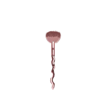 an illustration of a lipstick brush on a black background