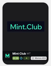 mint club logo on a black background