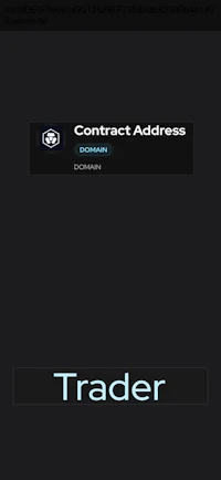 a black screen with the words contract address on it