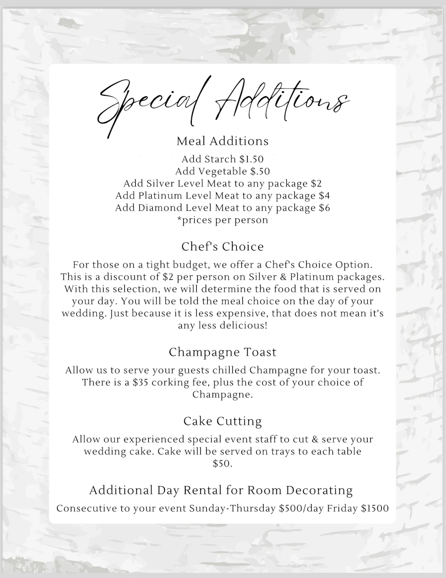Special Additions information