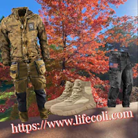 a picture of a pair of boots and a jacket