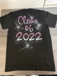 a black t - shirt with the words class of 2022 on it