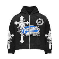 a black hoodie with the words'redeemed nothing'on it