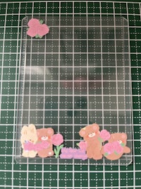 a blue and white frame with a cat on it