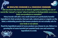 a poster that says educated consumer is a conscious consumer