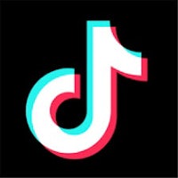the tiktok logo on a black background