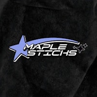 maple sticks logo on a black hoodie