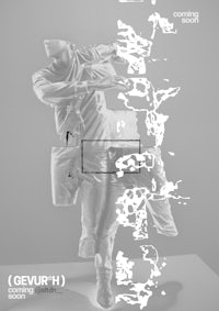 a black and white image of a man and a woman