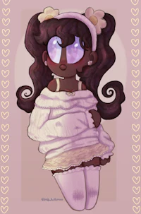 a black girl in a pink sweater and glasses
