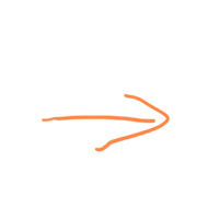 an orange arrow on a black background