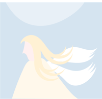 an illustration of an angel flying in the sky