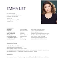 emma list resume template - emma list resume template