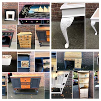 a collage of pictures showing different types of furniture