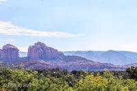 a view of a mountain range in sedona, arizona