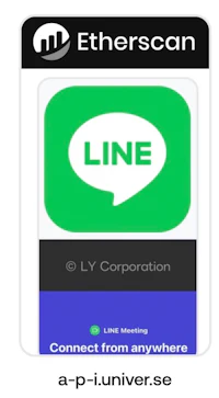 etherscan line - connect-from-universe