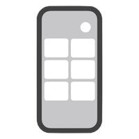 a remote control icon on a black background