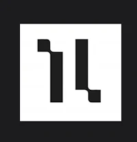 a black and white logo with the letter j