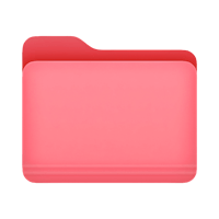 a pink folder icon on a black background
