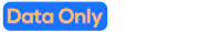 data only logo on a blue background