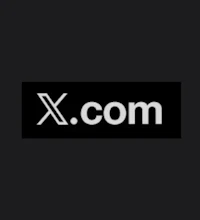 the x com logo on a black background