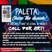 a flyer with the words paleta call for art