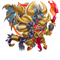an image of a dragon with horns and a sword