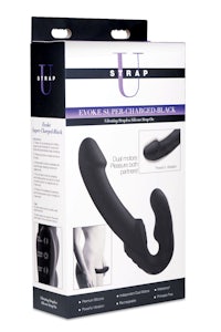 a black sex toy in a package