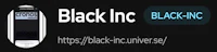 black inc logo on a black background