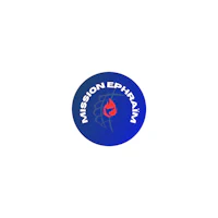 a blue and red logo with the words mission el salvador