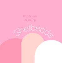 a pink background with the words handmade jewelry shellbeads