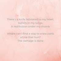 there's a knife hosted to my heart