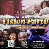 a flyer for the goal setting vision party
