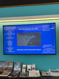 a tv screen with a map on it