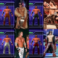 wwe wrestlers in different poses