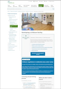Information on how to develop a childcare facility