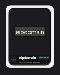the logo for epo domain on a black background