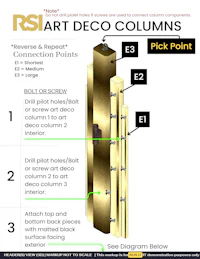 art deco columns installation instructions