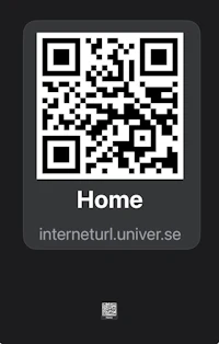 a qr code with the word home on it