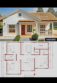 a house plan with two bedrooms and two bathrooms