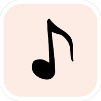 a music note icon on a white background