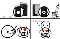 a series of comic strips showing how to make a drawing