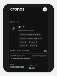 the cronos app on a phone screen