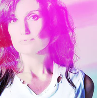 a woman wearing a white t-shirt