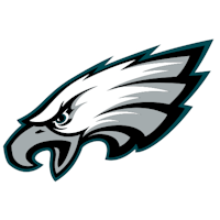 the philadelphia eagles logo on a black background