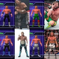 wwe wrestlers in different poses