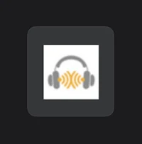an icon with headphones on it