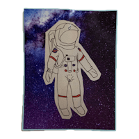 an image of an astronaut on a blue background