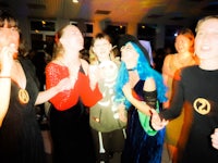 a group of women at a party