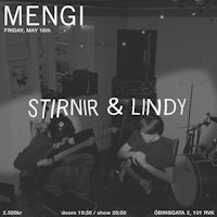 a poster with the words mengi and lindy