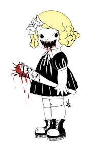 lil killler girl sticker